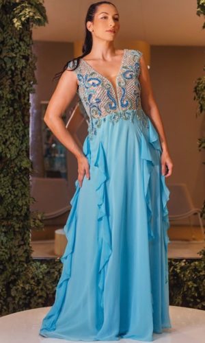Aluguel de vestido azul tiffany cheap